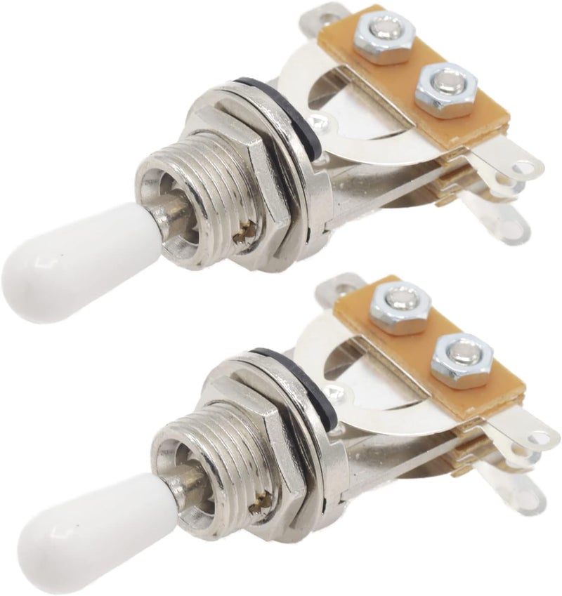Cheerock 2pcs Electric Guitar 3 Way Toggle Switch, Guitar Pickup Switch, Guitar Selector Switch, Electric Guitar 3 Way Toggle Selector Switch for Les Paul Guitar, Guitar Accessories - Image 2